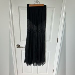 Asos black sheer maxi skirt